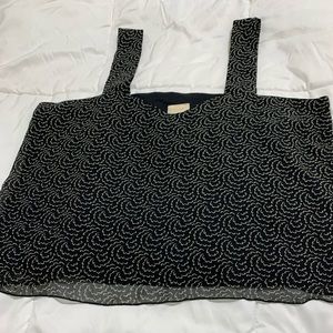 Black and white silky top